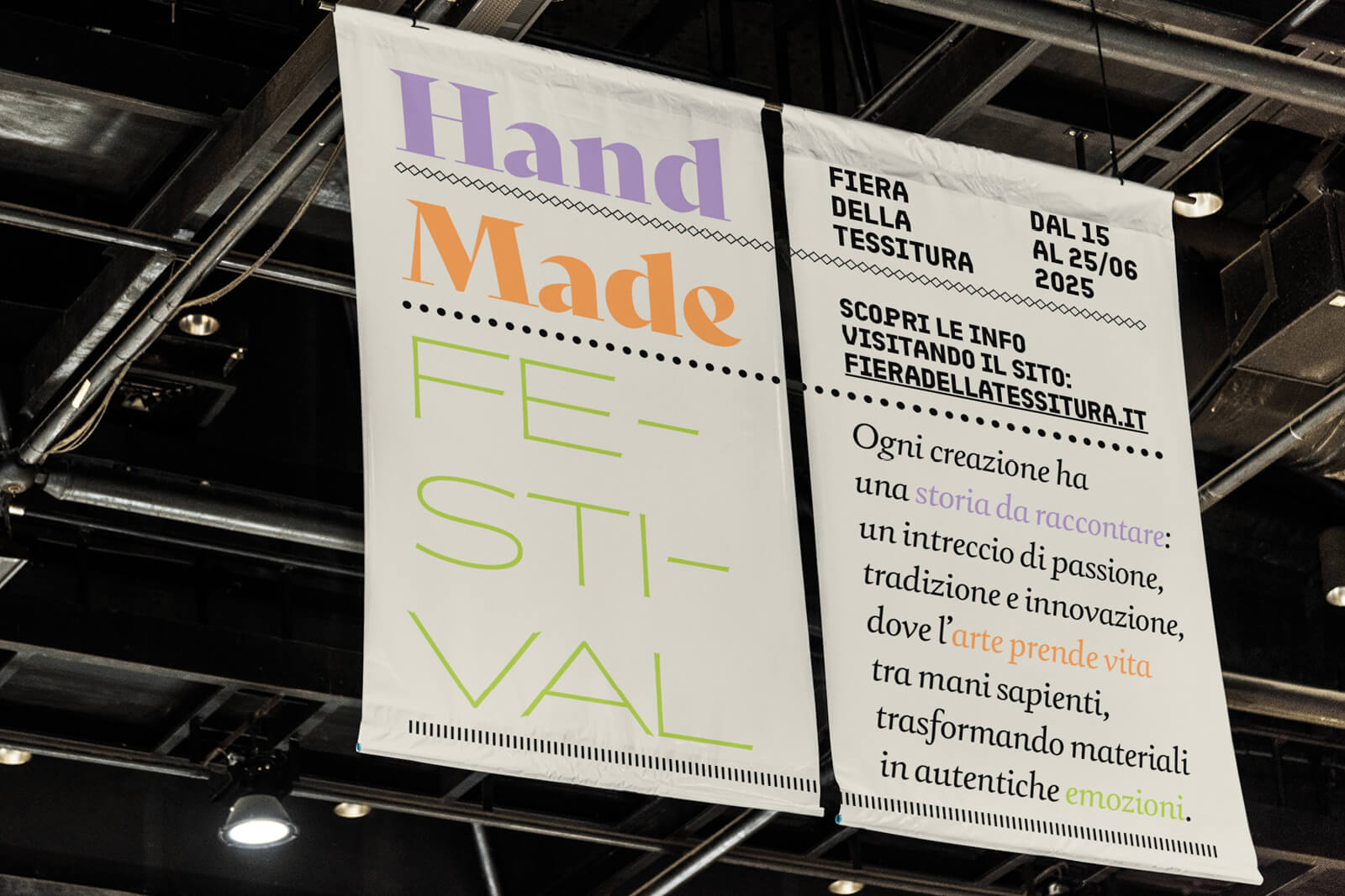 Banner in PVC ignifugo anima nera bifacciale