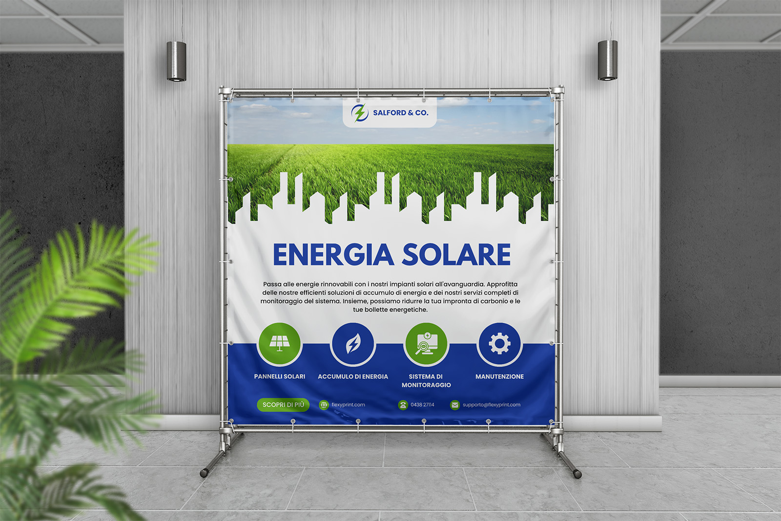 Banner in PVC ignifugo anima nera