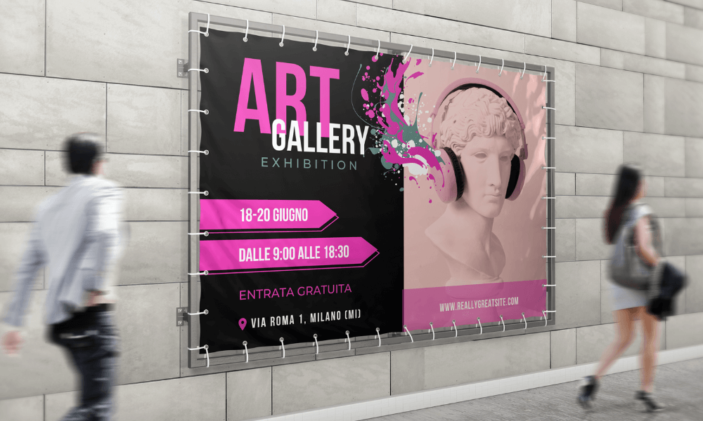 Banner in PVC occhiellato ignifugo