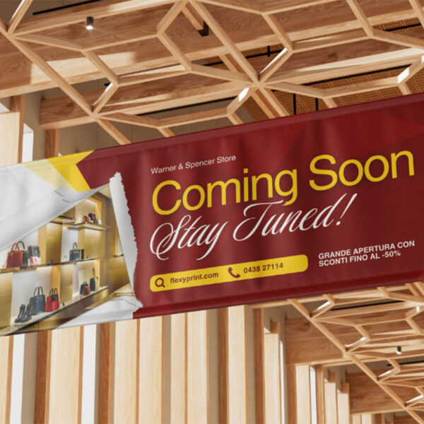 Banner in PVC personalizzabile ignifugo