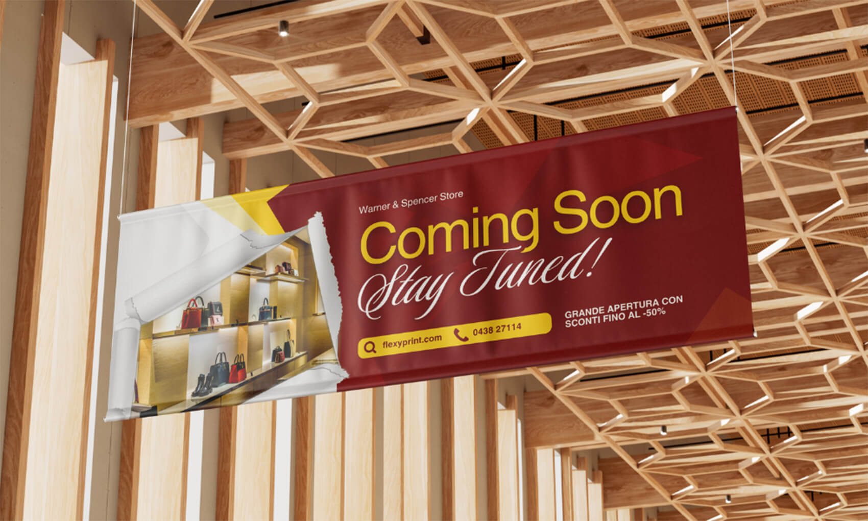 Banner in PVC personalizzabile ignifugo