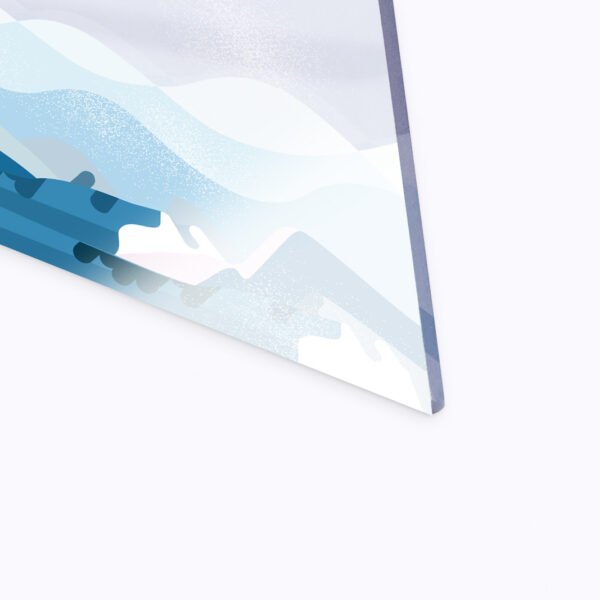 Plexiglass trasparente da 3 mm retro bianco