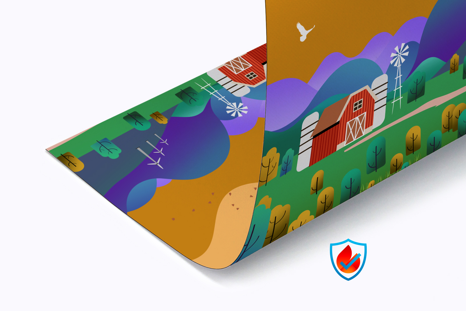 Banner in PVC ignifugo anima nera bifacciale - immagine 3