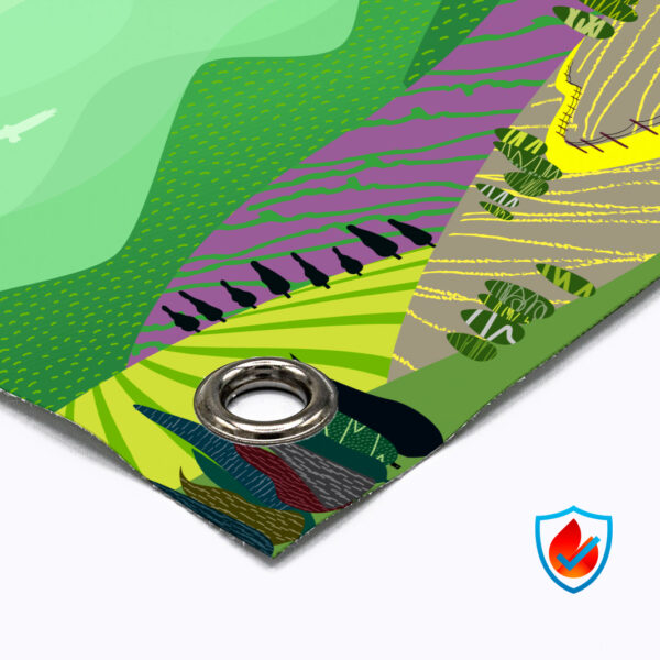 Banner in PVC occhiellato ignifugo