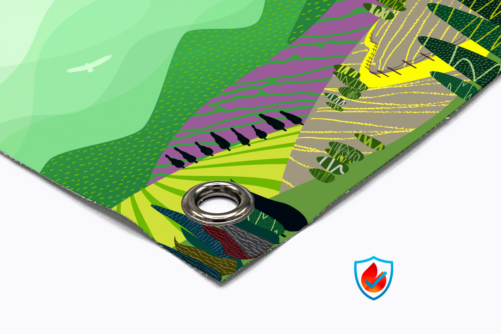 Banner in PVC occhiellato ignifugo - immagine 2